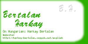 bertalan harkay business card